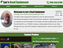 Tablet Screenshot of lucsusedequipment.com